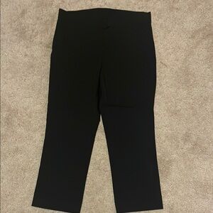 Rafaella Black Capris with Wide Waistband and Tapered Fit